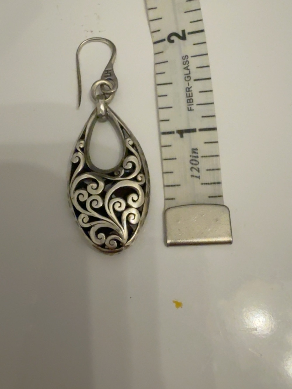 Lois Hill Sterling Silver Filigree Teardrop Earrings - Silver - Picture 3 of 3